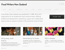 Tablet Screenshot of foodwriters.org.nz